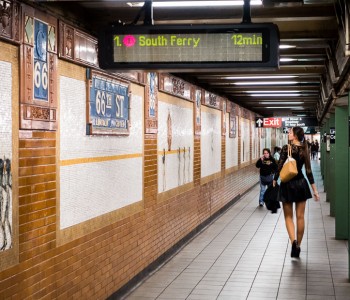 Walking in New York Subway