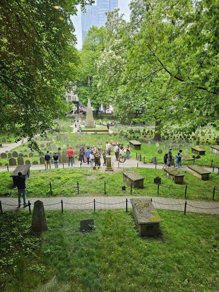 view from Boston Atheneum to cemetary