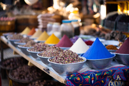 Nubian souvenir markets in Aswan