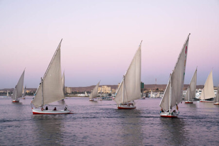 Sailboats on the Nile