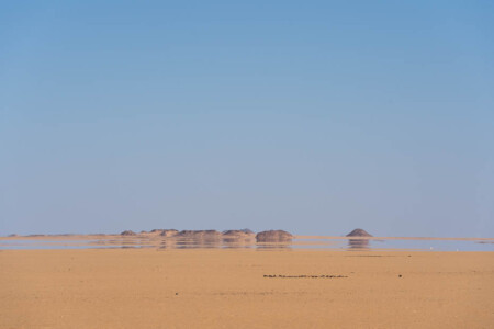 Desert mirage in Egypt