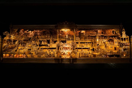 wooden Mechanical Nativity Scene